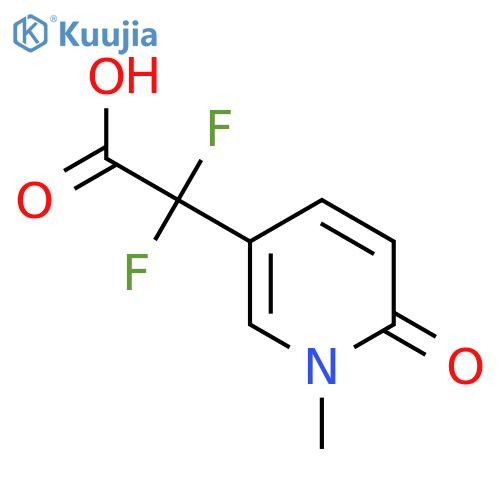 2,2-difluoro-2-(1-methyl-6-oxo-1,6-dihydropyridin-3-yl)acetic acid structure