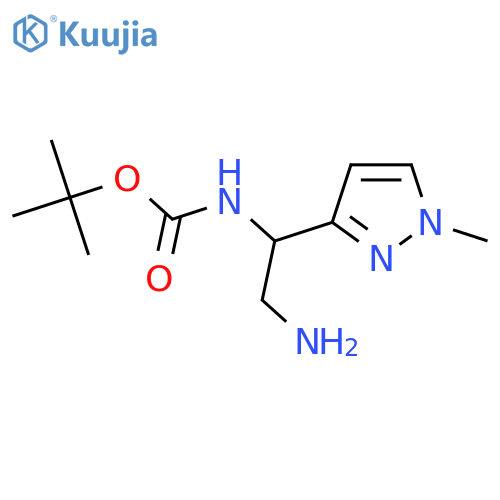tert-butyl N-[2-amino-1-(1-methyl-1H-pyrazol-3-yl)ethyl]carbamate structure