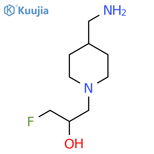 1-[4-(Aminomethyl)piperidin-1-yl]-3-fluoropropan-2-ol structure