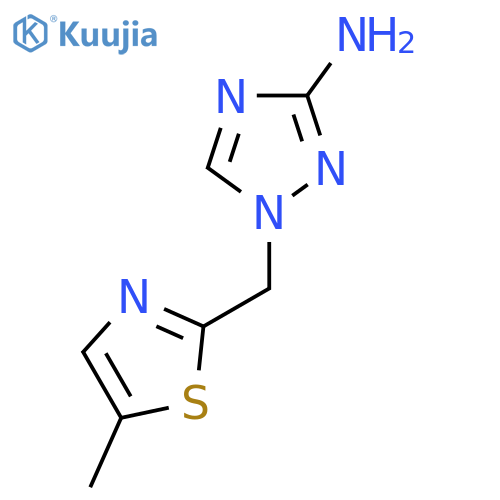 1-[(5-Methyl-1,3-thiazol-2-yl)methyl]-1H-1,2,4-triazol-3-amine structure