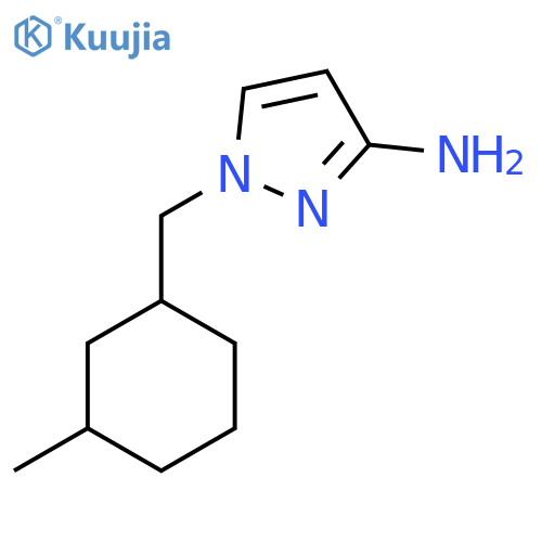 1-[(3-Methylcyclohexyl)methyl]-1H-pyrazol-3-amine structure