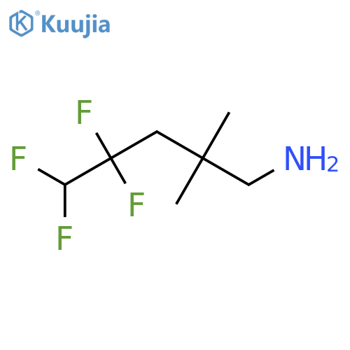 4,4,5,5-Tetrafluoro-2,2-dimethylpentan-1-amine structure