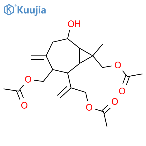 Bicyclo[5.1.0]octane-3,8-dimethanol, 2-[1-[(acetyloxy)methyl]ethenyl]-6-hydroxy-8-methyl-4-methylene-, 3,8-diacetate, (1R,2R,3R,6R,7S,8S)- structure