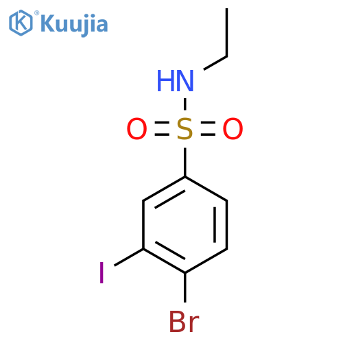 4-Bromo-N-ethyl-3-iodobenzene-1-sulfonamide structure