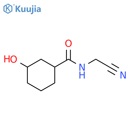 N-(Cyanomethyl)-3-hydroxycyclohexanecarboxamide structure