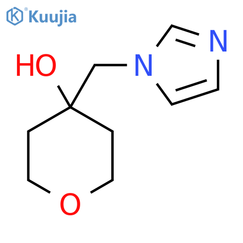 4-[(1H-imidazol-1-yl)methyl]oxan-4-ol structure