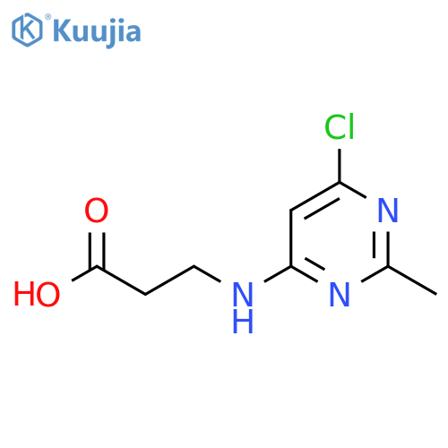 3-((6-Chloro-2-methylpyrimidin-4-yl)amino)propanoic acid structure