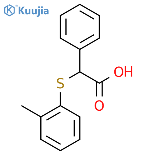 2-(2-Methylphenyl)sulfanyl-2-phenylacetic Acid structure