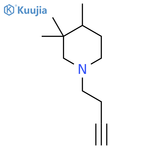 1-But-3-ynyl-3,3,4-trimethylpiperidine structure