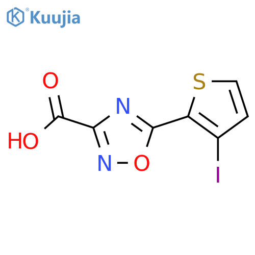 5-(3-Iodothiophen-2-yl)-1,2,4-oxadiazole-3-carboxylic acid structure