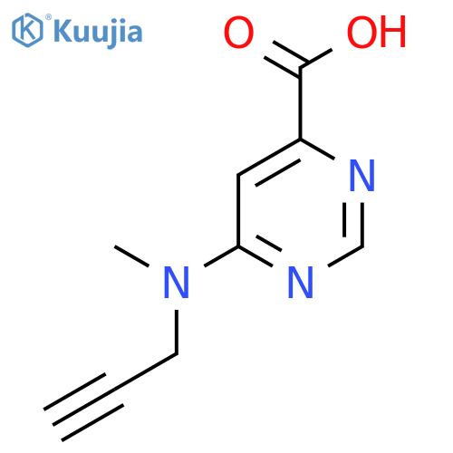 6-methyl(prop-2-yn-1-yl)aminopyrimidine-4-carboxylic acid structure