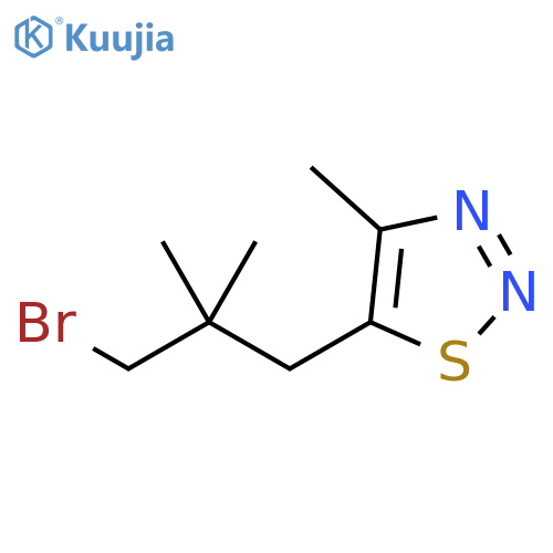 5-(3-Bromo-2,2-dimethylpropyl)-4-methylthiadiazole structure
