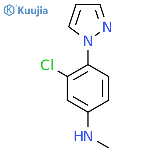 3-chloro-N-methyl-4-(1H-pyrazol-1-yl)aniline structure