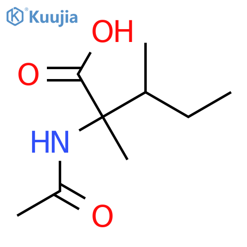 2-Acetamido-2,3-dimethylpentanoic acid structure