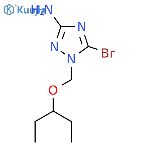 5-bromo-1-[(pentan-3-yloxy)methyl]-1H-1,2,4-triazol-3-amine structure