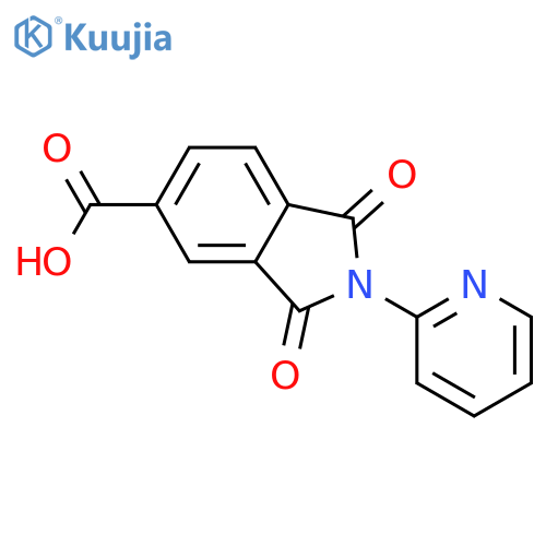 1,3-dioxo-2-(pyridin-2-yl)-2,3-dihydro-1H-isoindole-5-carboxylic acid structure