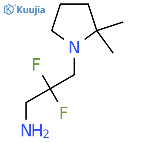 3-(2,2-Dimethylpyrrolidin-1-yl)-2,2-difluoropropan-1-amine structure