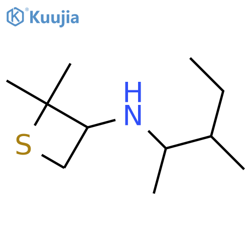2,2-dimethyl-N-(3-methylpentan-2-yl)thietan-3-amine structure