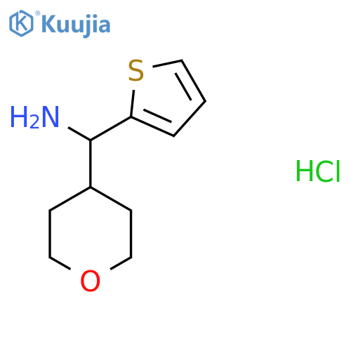 1-(oxan-4-yl)-1-(thiophen-2-yl)methanamine hydrochloride structure