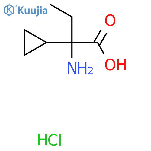 2-Amino-2-cyclopropylbutanoic acid hydrochloride structure