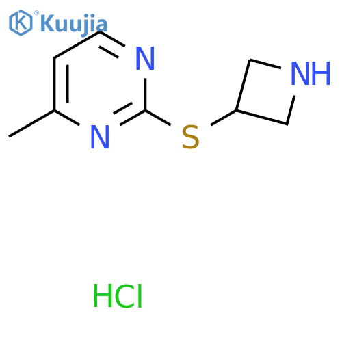 2-(Azetidin-3-ylsulfanyl)-4-methylpyrimidine hydrochloride structure