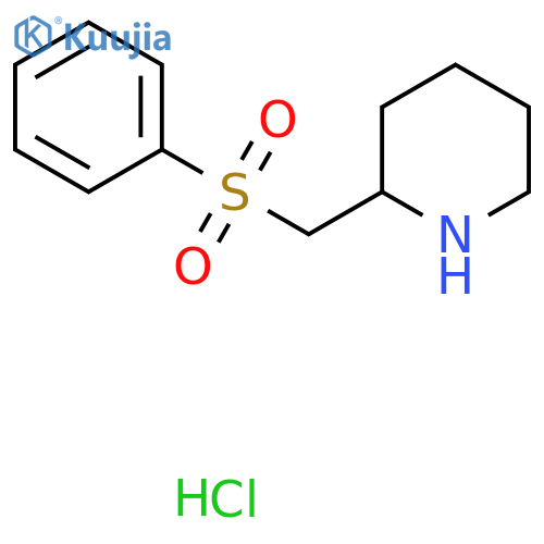 2-[(Benzenesulfonyl)methyl]piperidine hydrochloride structure