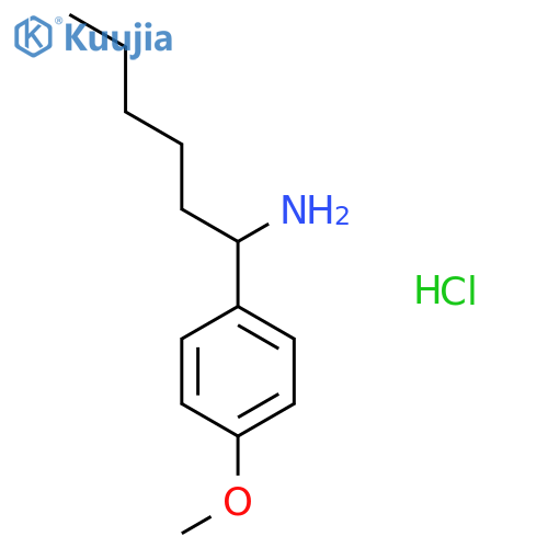 1-(4-Methoxyphenyl)hexan-1-amine hydrochloride structure