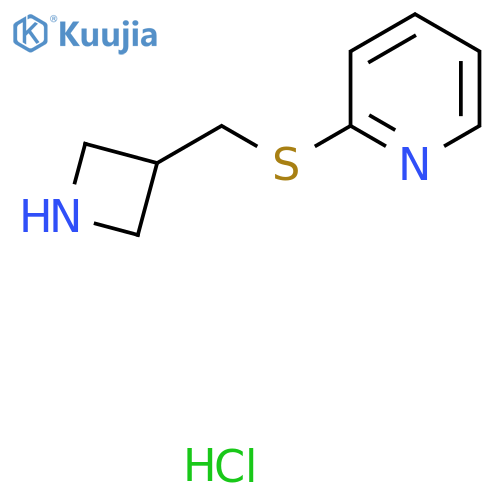 2-{[(azetidin-3-yl)methyl]sulfanyl}pyridine hydrochloride structure