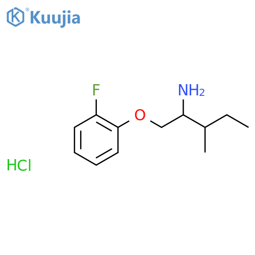 1-(2-Fluorophenoxy)-3-methylpentan-2-amine hydrochloride structure