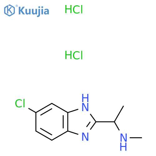 [1-(5-chloro-1H-1,3-benzodiazol-2-yl)ethyl](methyl)amine dihydrochloride structure