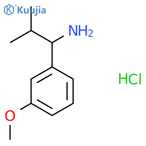 1-(3-Methoxyphenyl)-2-methylpropan-1-amine hydrochloride structure