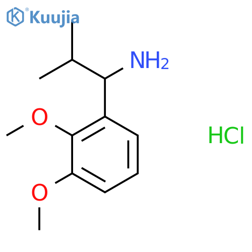1-(2,3-Dimethoxyphenyl)-2-methylpropan-1-amine hydrochloride structure