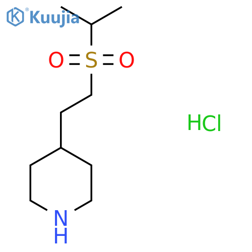 4-[2-(Propane-2-sulfonyl)ethyl]piperidine hydrochloride structure