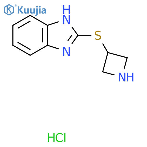 2-(Azetidin-3-ylsulfanyl)-1H-1,3-benzodiazole hydrochloride structure