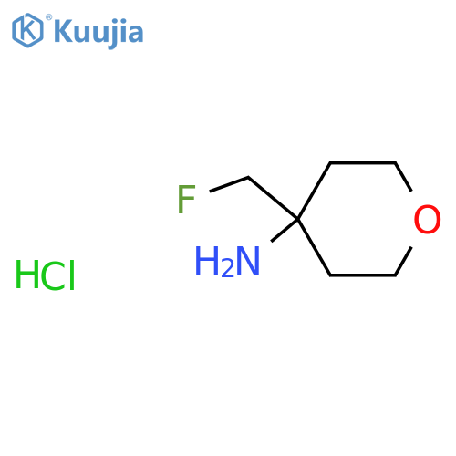 4-(fluoromethyl)tetrahydropyran-4-amine;hydrochloride structure