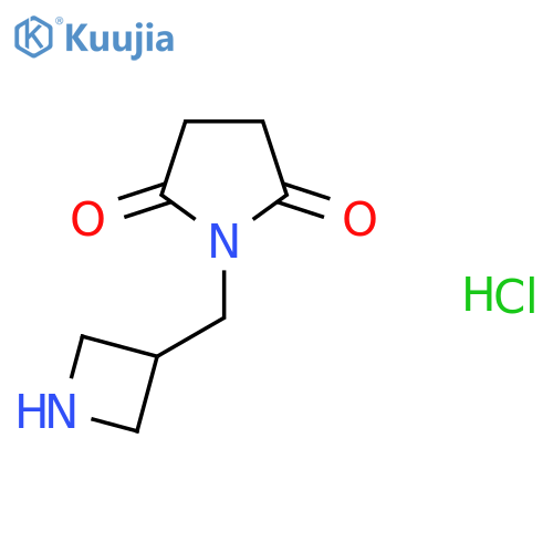1-[(Azetidin-3-yl)methyl]pyrrolidine-2,5-dione hydrochloride structure