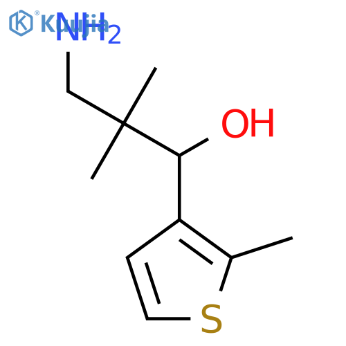 3-Amino-2,2-dimethyl-1-(2-methylthiophen-3-yl)propan-1-ol structure
