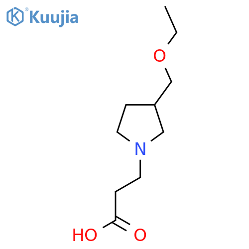 3-(3-(Ethoxymethyl)pyrrolidin-1-yl)propanoic acid structure