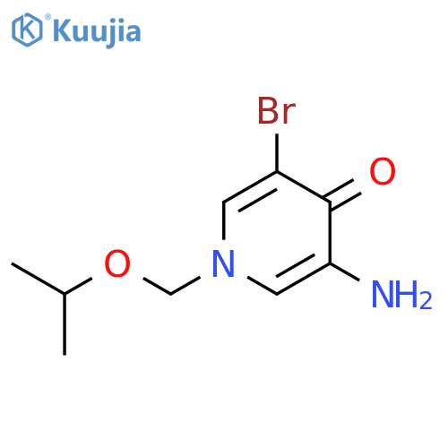 3-Amino-5-bromo-1-[(propan-2-yloxy)methyl]-1,4-dihydropyridin-4-one structure
