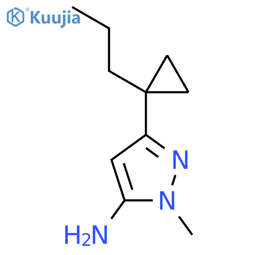 1-Methyl-3-(1-propylcyclopropyl)-1H-pyrazol-5-amine structure