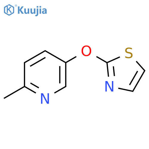 2-Methyl-5-(1,3-thiazol-2-yloxy)pyridine structure