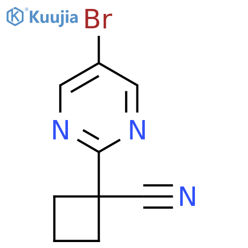 1-(5-Bromopyrimidin-2-yl)cyclobutane-1-carbonitrile structure