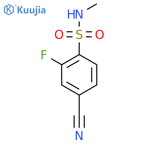4-Cyano-2-fluoro-N-methylbenzene-1-sulfonamide structure