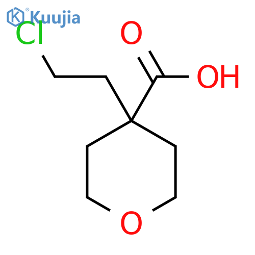 4-(2-Chloroethyl)oxane-4-carboxylic acid structure