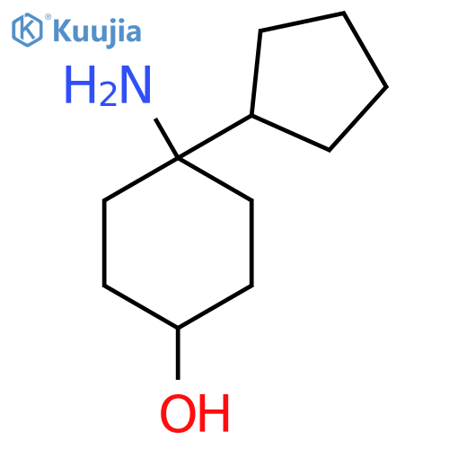 4-Amino-4-cyclopentylcyclohexan-1-ol structure
