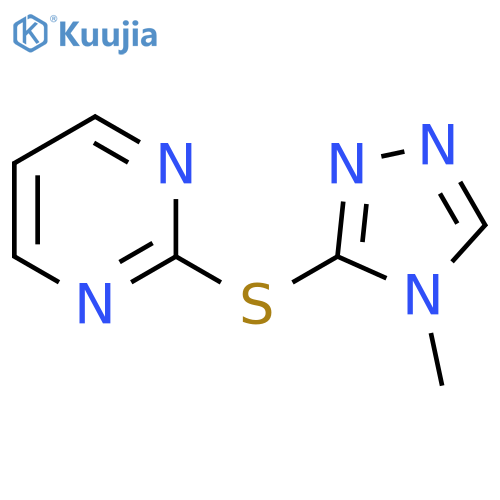 2-[(4-methyl-4H-1,2,4-triazol-3-yl)sulfanyl]pyrimidine structure