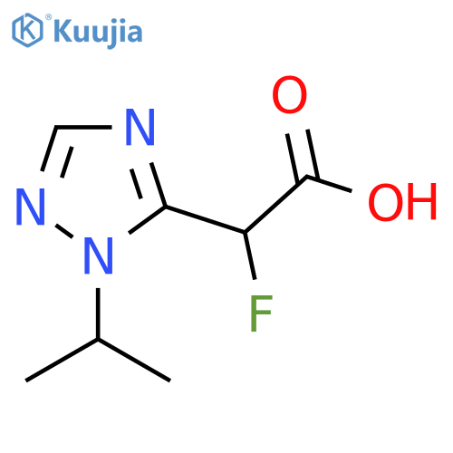 2-Fluoro-2-[1-(propan-2-yl)-1H-1,2,4-triazol-5-yl]acetic acid structure
