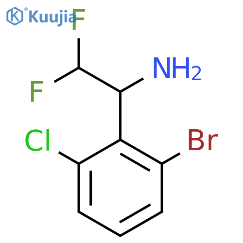 1-(2-Bromo-6-chlorophenyl)-2,2-difluoroethan-1-amine structure