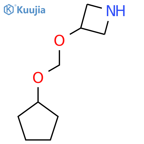 3-[(Cyclopentyloxy)methoxy]azetidine structure