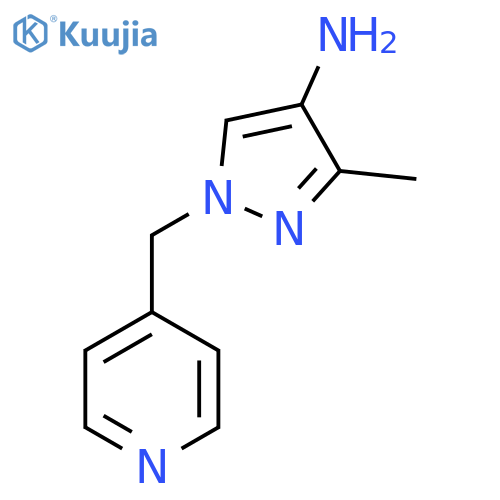 3-methyl-1-(pyridin-4-yl)methyl-1H-pyrazol-4-amine structure
